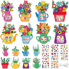 Kids Craft Kit 32Pcs DIY Paper Stickers Ornaments Classroom Party Favor Holiday