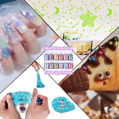 Fake Sprinkles 3.5~5mm long, 4~5mm wide, 0.5~2mm thick, 12 Bottles Mixed 180g