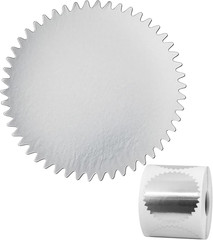 2 Inch Embossed Seals, 250 Pcs Serrated Edge Stickers, Self-Adhesive