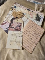 Handmade Junk Journal cards Altered Jumbo Playing Cards, Set Of 5