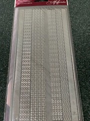 MAGENTA STYLE SILVER BORDERS Peel Off Stickers SILVER BORDERS