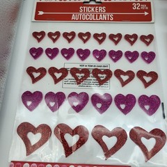 Scrapbook sticker stickers lot Heart Hearts Love Valentines Day