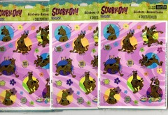 Lot of 3 SCOOBY DOO™ Sticker Packs Hallmark Heartline ⒸHanna-Barbera Sealed NOS