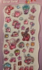 Set Of Two Brand New Kirby 3D Glass Bubble Sticker Sheets