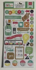 Echo Park 6 x 12 Chipboard Accents Multiple Variations-You Choose