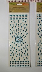 Crafters Square Jewel Border Stickers Title Boarder Gems Pink Blue Lot of 12