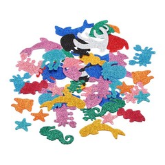 Foam Stickers 2Pack 60Pcs EVA Adhesive Glitters Foam Shape Sticker Sea Animal