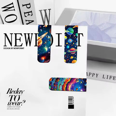 Set of 6 Universe Galaxy Magnetic Bookmarks, Starry Sky Magnet Page Book Markers