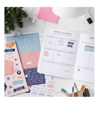 Pen+Gear Paper Sticker Book, Pink and Blue, 15 Sheets, 600+Stickers