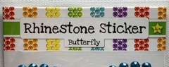 Butterfly Rhinestone Sticker Design 59 Stones Scrapbook Arts Crafts Pink Blue