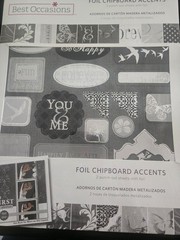 Best Occasions Foil Chipboard Accents Scrapbook 2 Punch Outs Sheets