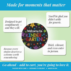 Back to School Stickers for Kids Chalkboard Welcome to Kindergarten 40 Pack