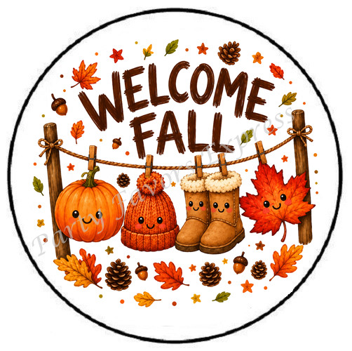 WELCOME FALL ENVELOPE SEALS LABELS STICKERS PARTY FAVORS