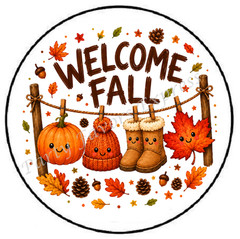 WELCOME FALL ENVELOPE SEALS LABELS STICKERS PARTY FAVORS