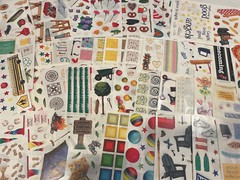 Creative Memories lot of 10 Block (4″ x 5″) stickers- RANDOM HAPPY MAIL, journal