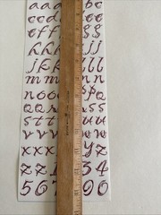 Fancy Alphabet, Burgundy Sticker ROLL NRN Designs Scrapbook Stickers Letters