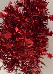 SMALL RED STAR METALLIC GARLAND (24”)Christmas•Holiday •Ornament•Decoration•Tree
