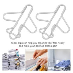 Aircraft Shape Paper Clips Cute Small Paperclips for Office School Home Desk