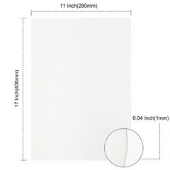 50 PCS 11×17 Inch White Chipboard Medium Weight Cardboard Sheet DIY Art