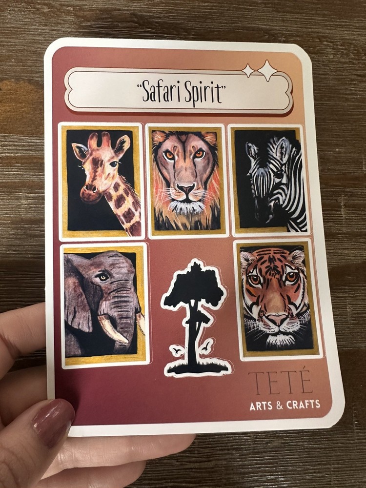 Sticker Sheet “Safari Spirit” Glossy 6×4