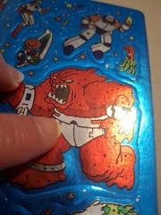 vintage Stickers,space Aliens Monsters Shiny Mylar Foiled Rare 1 Sheet 3m 1990