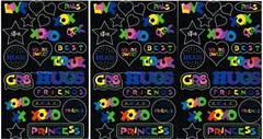 Mrs. Grossman’s Glitter GAB Girly XOXO Princess Scrapbook Stickers 3 Sheets