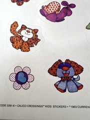 Vintage 80’s Current Inc. Calico Crossings Cute Kids W/ Animals sticker sheets