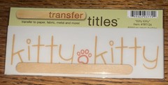 My Mind’s Eye RUB ON TRANSFER TITLES “ Kitty Kitty” SCRAPBOOK CRAFT Card Making