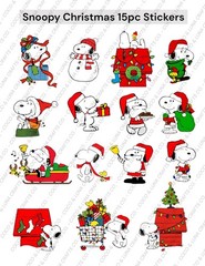 Snoopy Christmas Sticker Set – 15 Piece