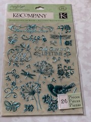 K&COMPANY STICKERS SUSAN WINGET EMBOSSED SW BOTANICAL SWIRL WORDS PHRASES 26PCS