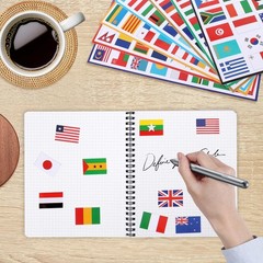 Countries Flags Stickers 224PCS Multi Territorial Maps Nations Patterns Face …