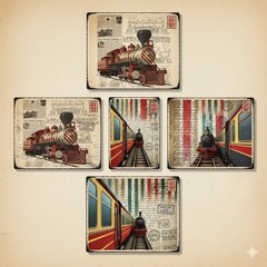 Train Tags Embellishments Junk Journal Scrapbook
