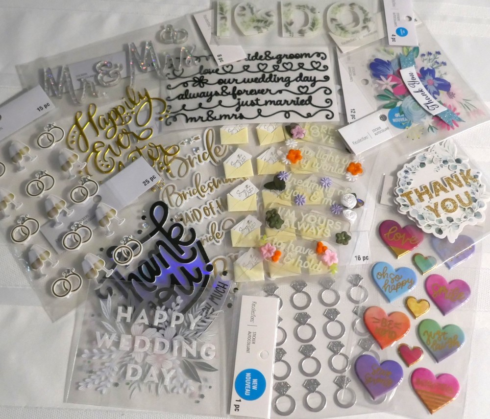 WEDDING PLANNING TIME! 13 PACKS BY RECOLLECTIONS ONLY 163 PIECES