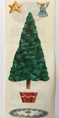 CHRISTMAS TREE Stickers(5pc)2″x 5″ Creative Memories•Tree Topper•Angel •Stars🌲