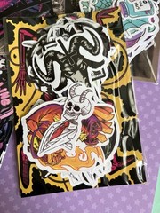 Goth Pastel Baphomet Stationery 200 Sticker Kit Vinyl Scrapbook Huge Lot