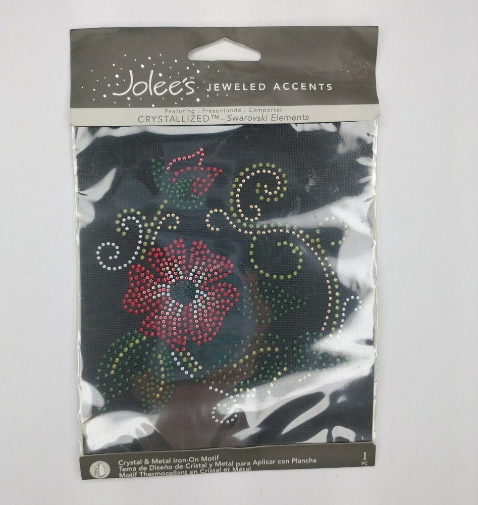 Jolee’s Jeweled Accents Crystallized Swarovski Elements Crystal & Metal Iron-on