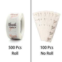 100-500Pcs 1Inch Thank You Simple Word Art Gift Sealing Stickers Design Scrapboo