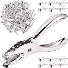 300 Pieces 3/4 Inch Paper Fasteners Small round Metal Brads with Hole Punch for