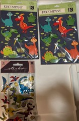 Dimensional Scrapbooking Stickers LOT of 6 DINOSAURS dinosaur LOOK!