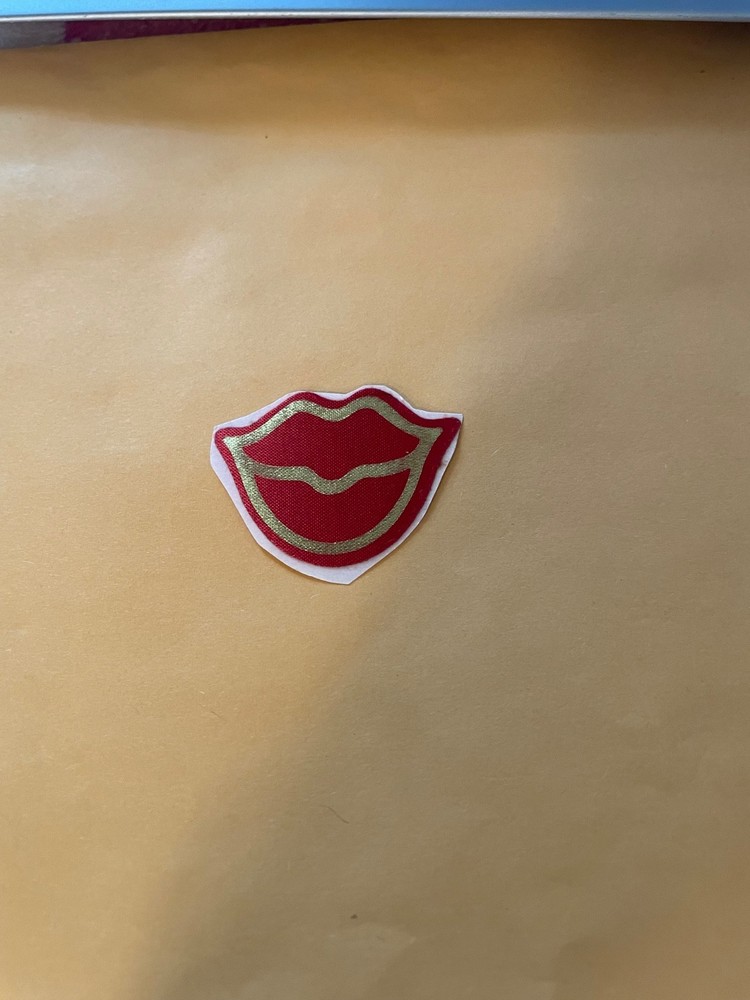 Vintage 1980s Satin Lips Sticker