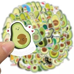 50Pcs Set Avocado Vegetable Fruit Green Stickers Laptop Skateboard Water Bottle