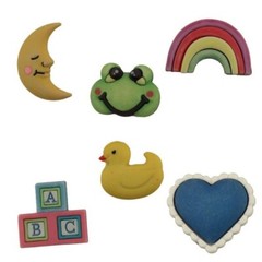 Buttons Galore 50+ Assorted BABY HUGS Theme Buttons for Sewing & Crafts
