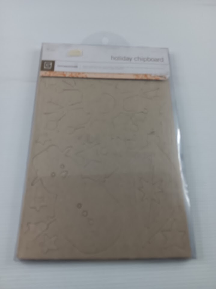 Basic grey holiday chipboard un – tis the season – unused
