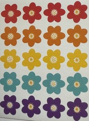 RAINBOW FLOWER Kid Squad Stickers(40pc)AGC…Garden…Blooming…Colorful…Card Making…