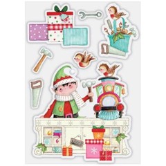 New Craft Consortium Rubber Stamp WORKSHOP MADE BY ELVES CHRISTMAS free USA ship