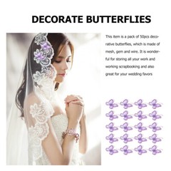 50pcs wedding butterfly decor butterfly decorations butterfly clothing patches