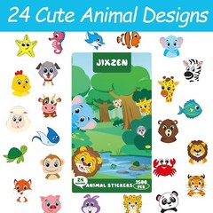 1500Pcs Cute Cartoon Animal Stickers Pack for Kids