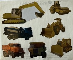 TRACTOR & TRUCK Foil Stickers(7pc)Mrs.Grossman’s •Loader•Dump Truck•Card Making•