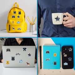 500 Pcs Police Stickers Roll Law Enforcement Themed
