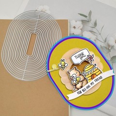 Arch & Oval Metal Die Cuts for Card Making, Stencil Embossing, DIY Scrapbooking